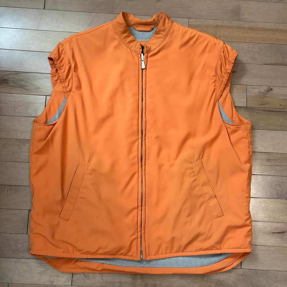 Loro Piana Orange Wool Vest Size 48, Small